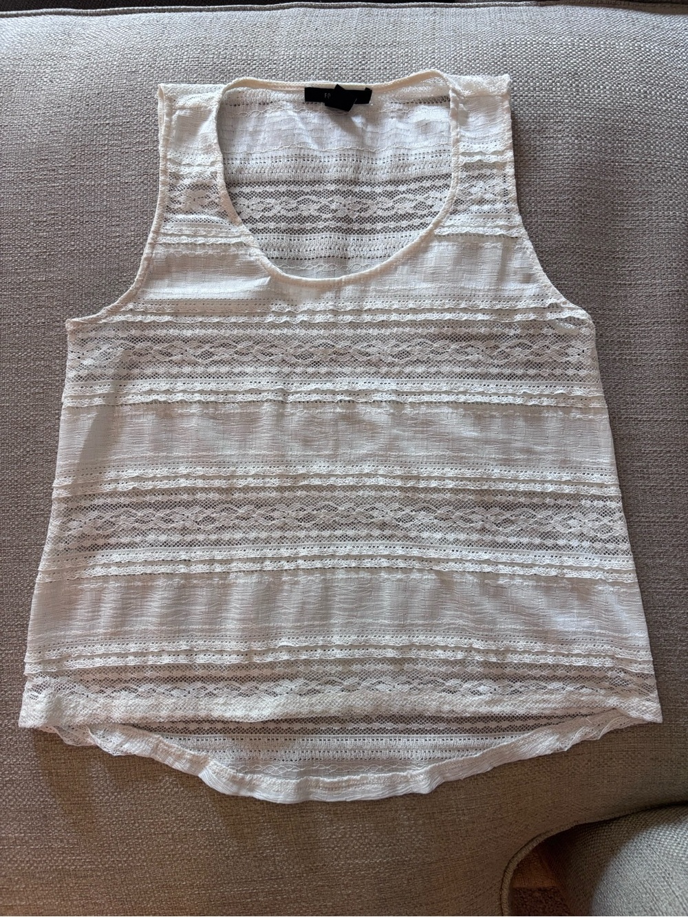 Forever 21 White Lace Tank